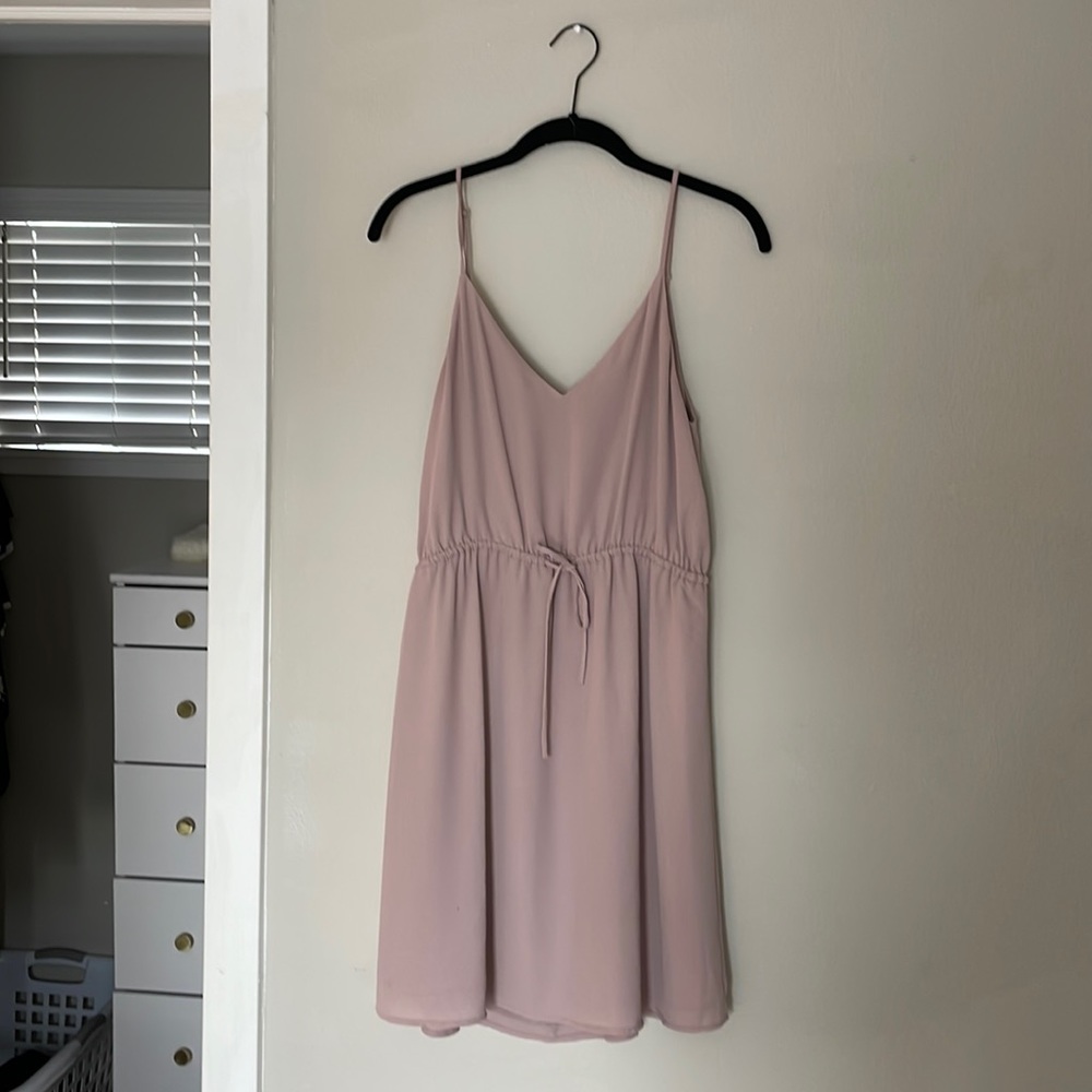 Babaton Pale Pink Mini Dress